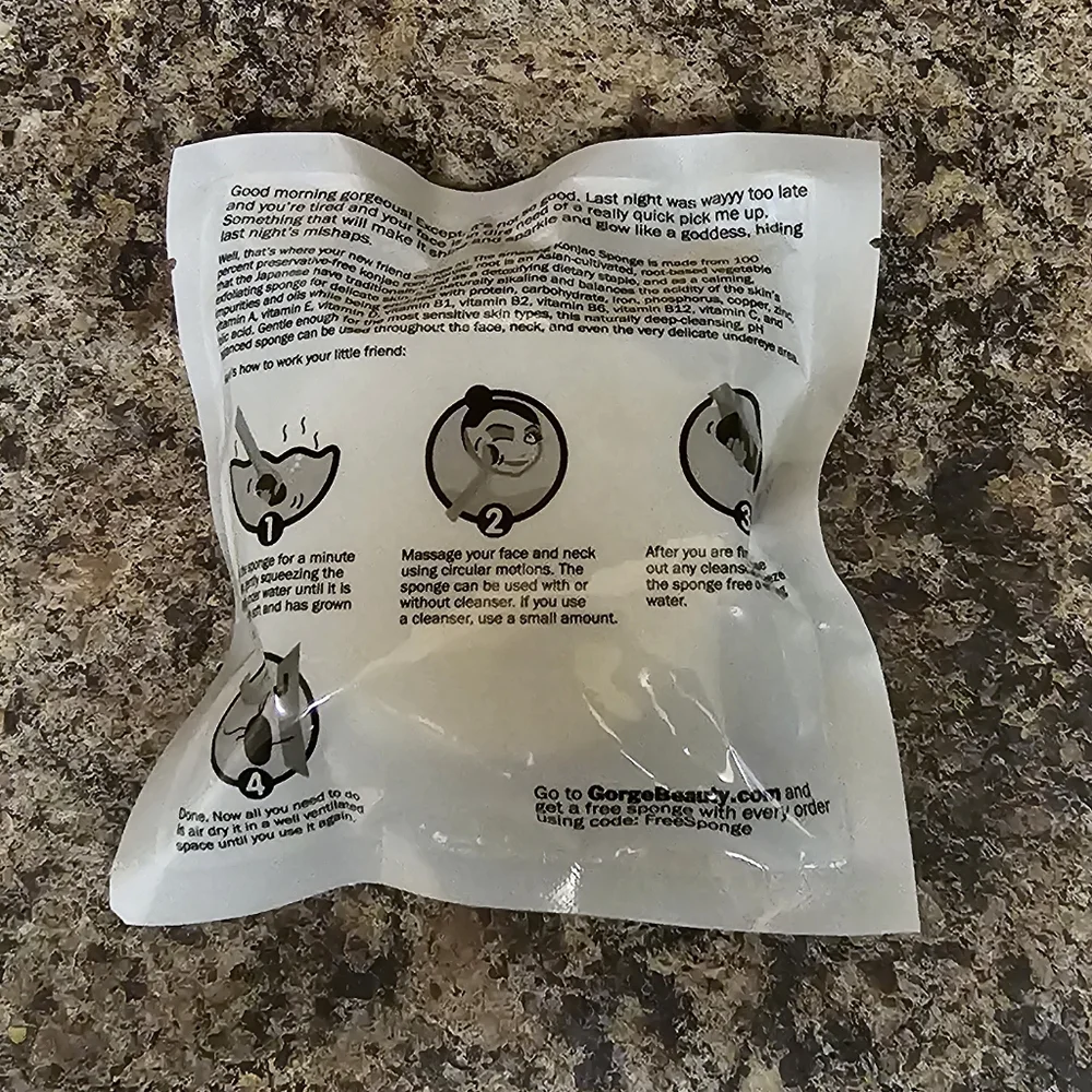 Gorge Beauty I'll Make Your Face Radiant Konjac Facial Sponge NWT